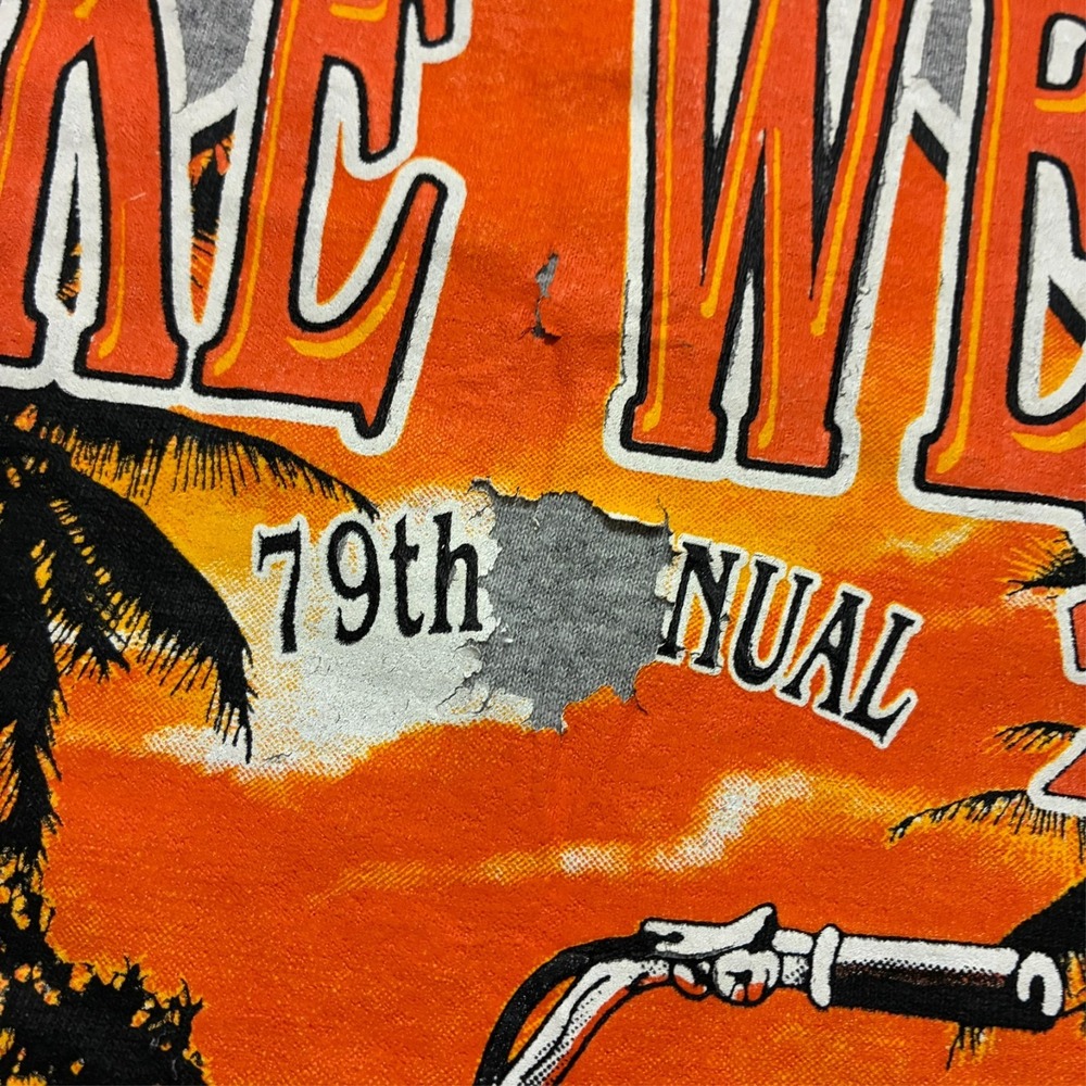 Daytona Bike Week 2020 Graphic T-Shirt Mens Size L Gray Cotton Short Sleeve - Picture 10 of 11